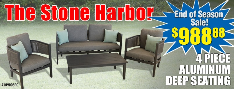 Stone Harbor 4 piece deep seating set